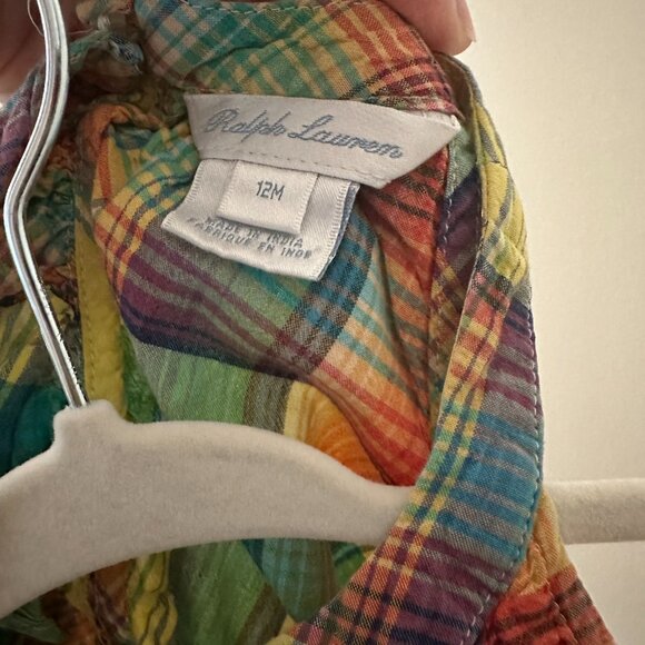 Ralph Lauren Multicolor Plaid Kids Blouse - Picture 5 of 5